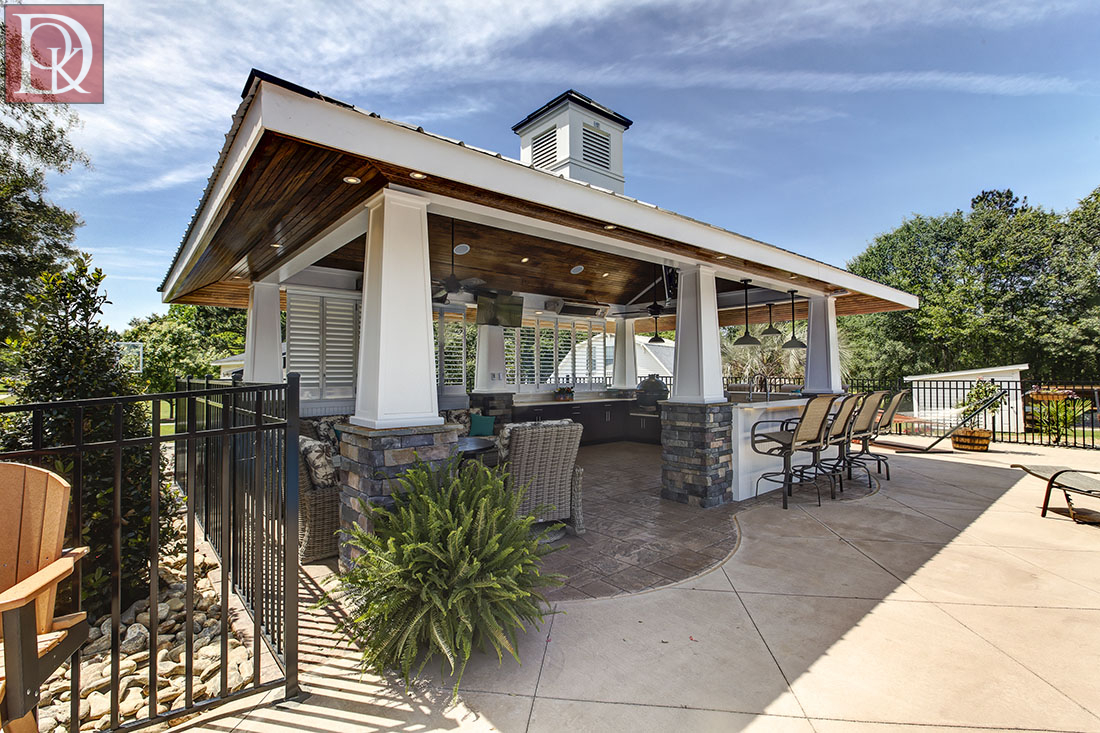 distinctive outdoor kitchen