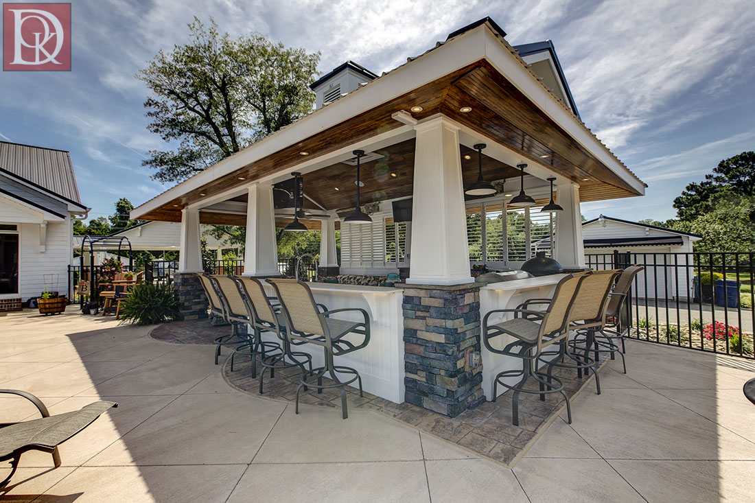 distinctive outdoor kitchen