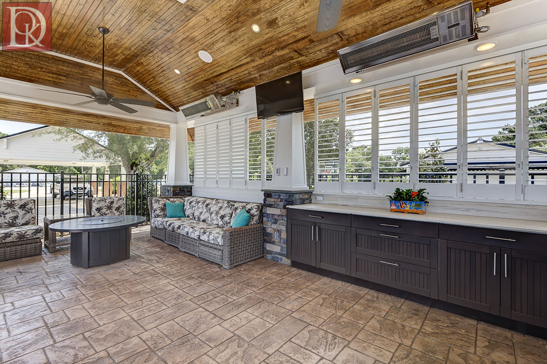 distinctive outdoor kitchen