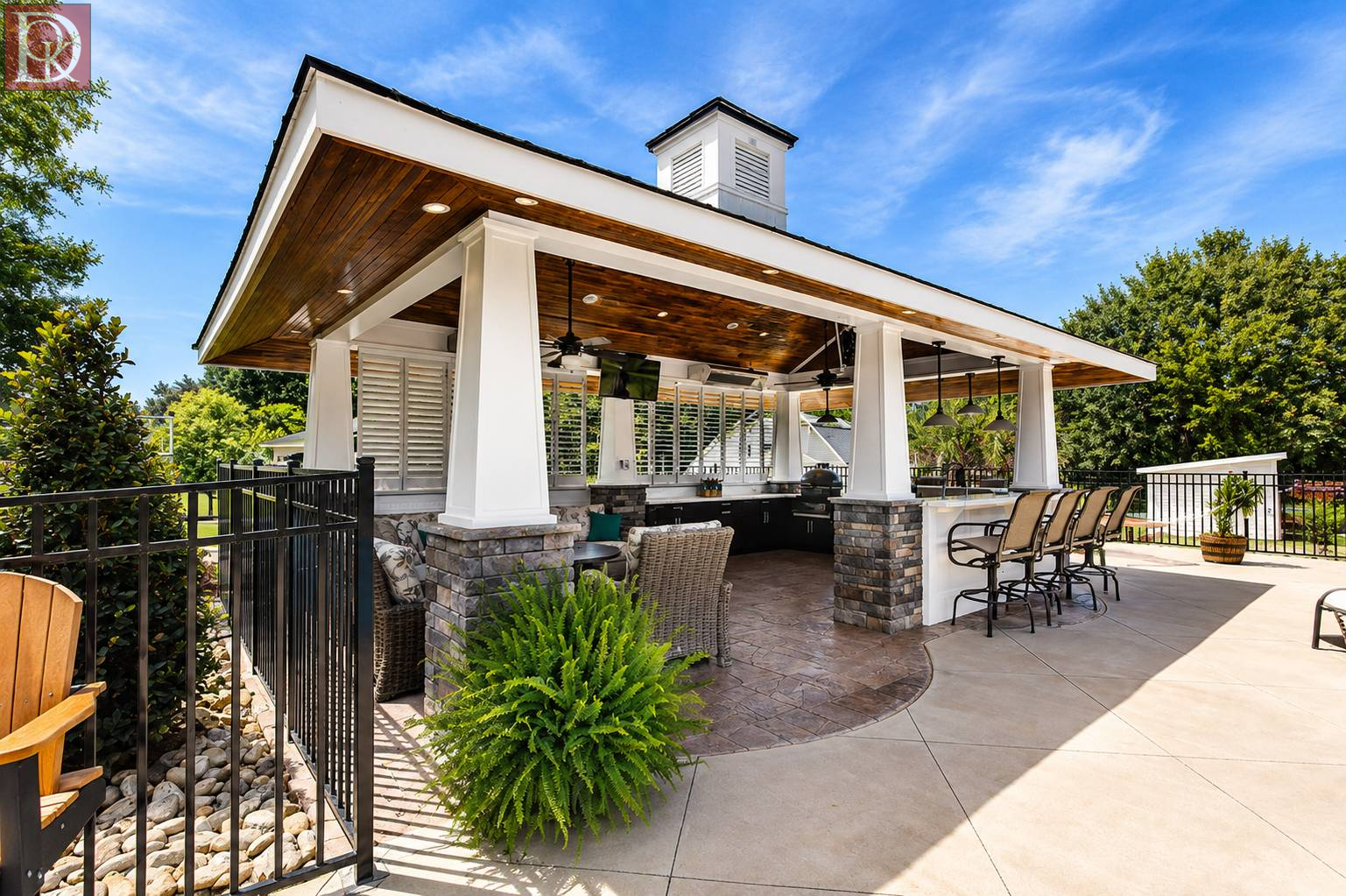 distinctive outdoor kitchen