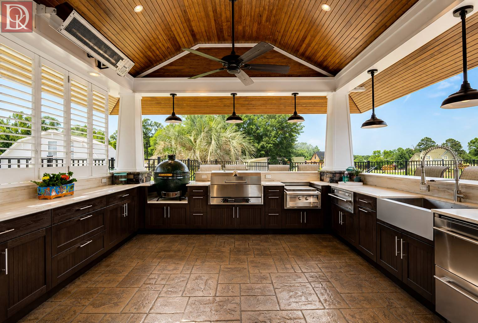 distinctive outdoor kitchen